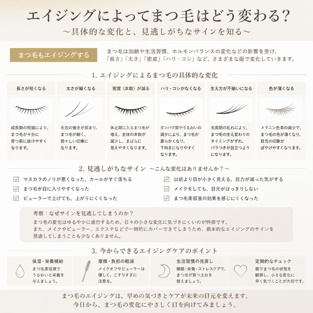 年齢と共に変化するまつ毛の特徴