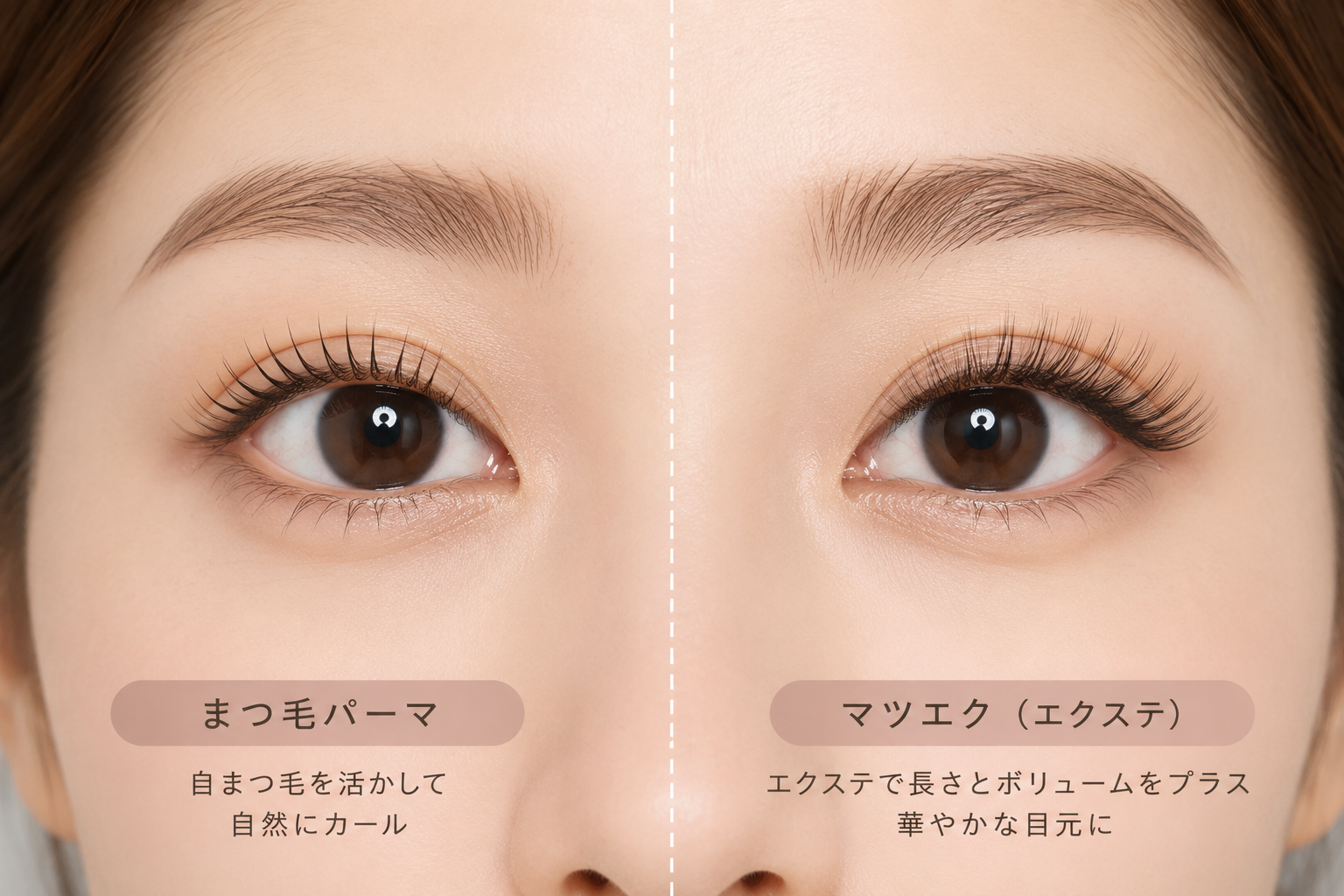 あなたのまつ毛、どっちが輝く？